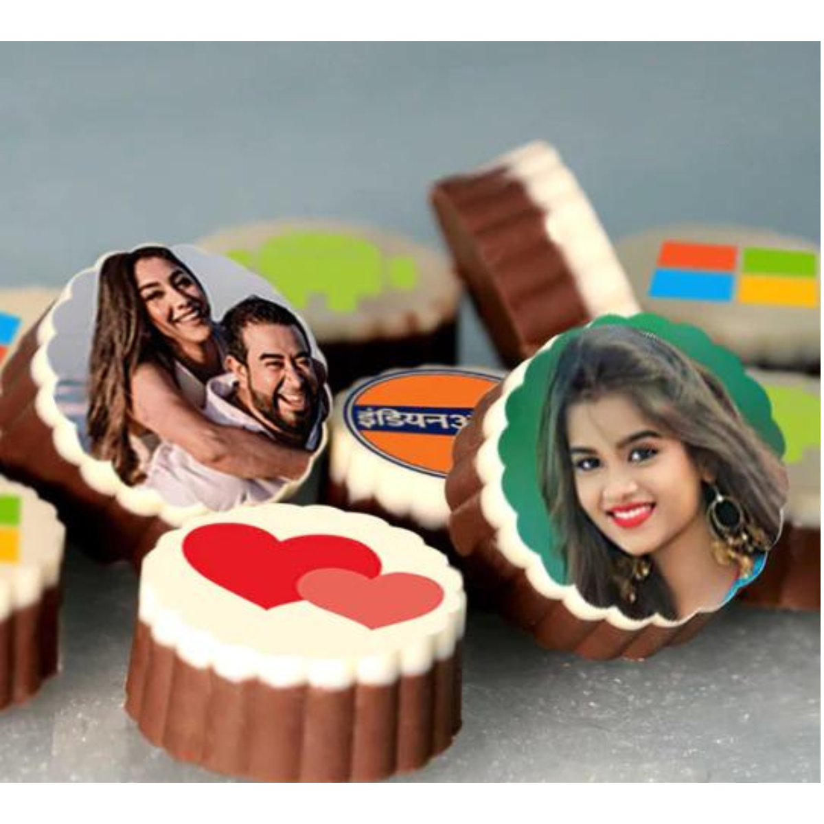 Hug Day Unique and Personalised Photo Chocolate