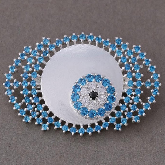 Evil Eye Brooch- Blue-5