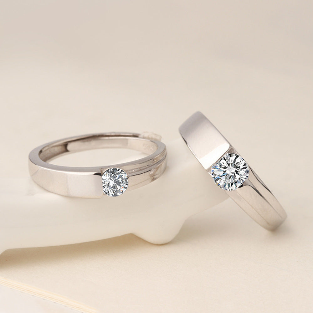 Ravishing Couple Rings in Sterling Silver-5