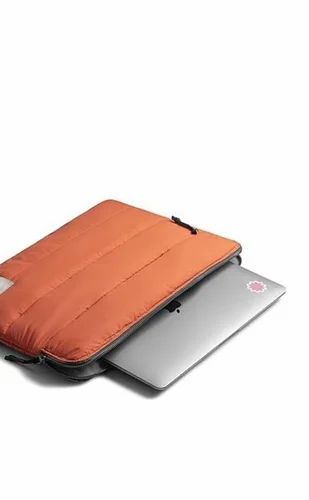 Polyester Orange Laptop Sleeve Bag