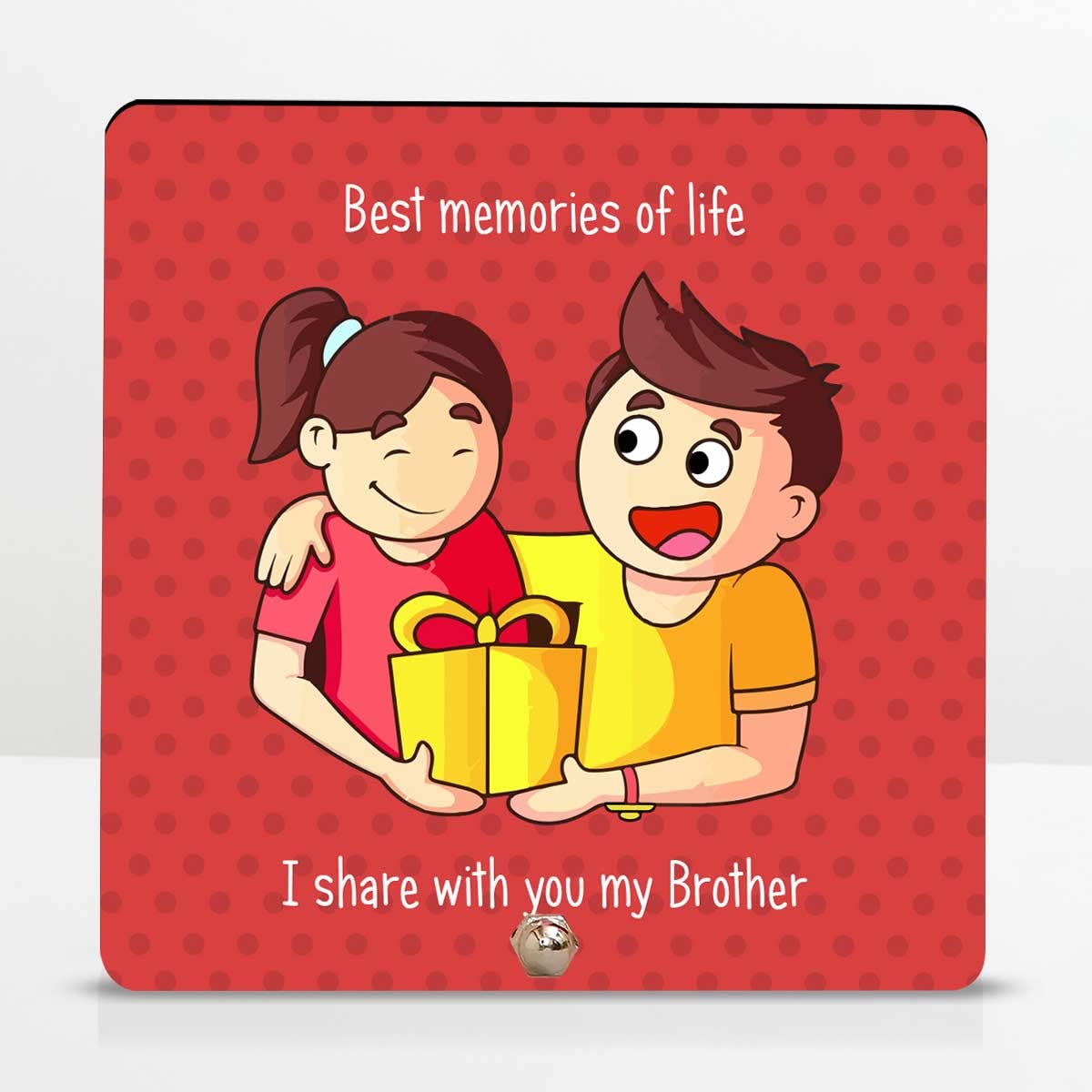 Best Memories Of Life Keepsake And Choco Rakhi Gift Hamper For Sibling
