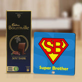 Super Brother Keepsake And Choco Rakhi Gift Hamper For Bro