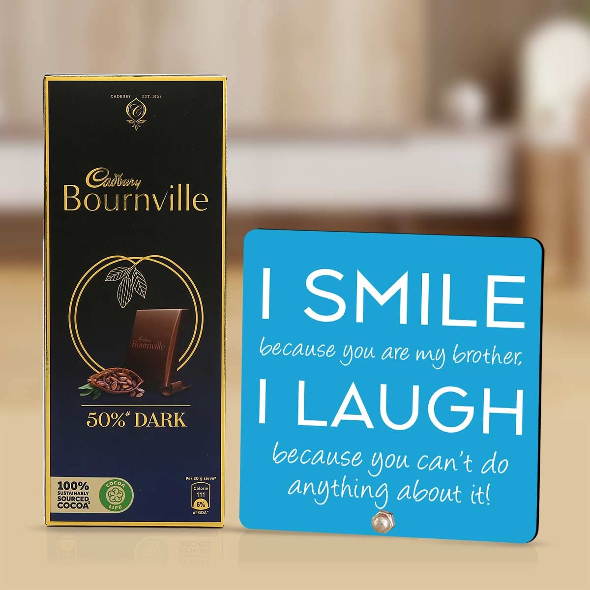 I Smile I Laugh Keepsake And Chocolate Gift Hamper For Brother