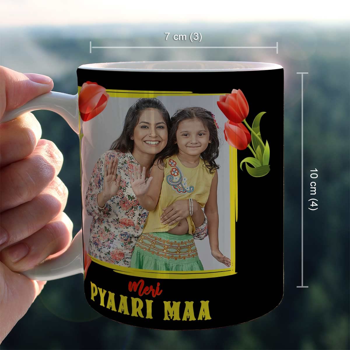 Customized Meri Pyaari Maa Photo Coffee Mug Gift for Mom