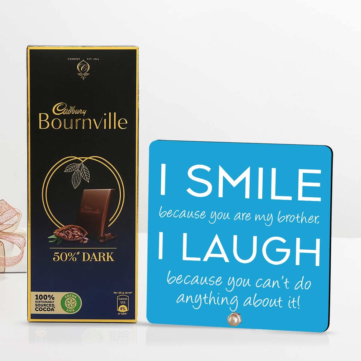 I Smile I Laugh Keepsake And Chocolate Gift Hamper For Brother
