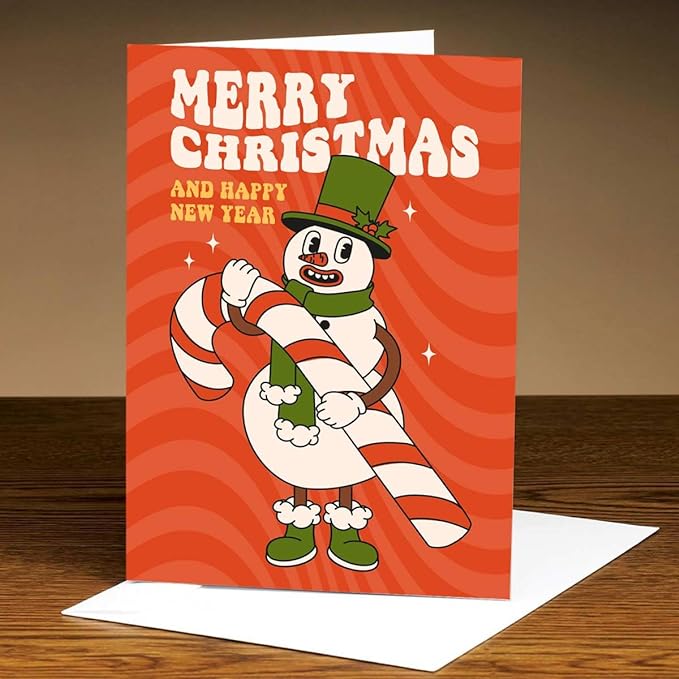 Merry Christmas & New Year Wishes Greeting Card-1