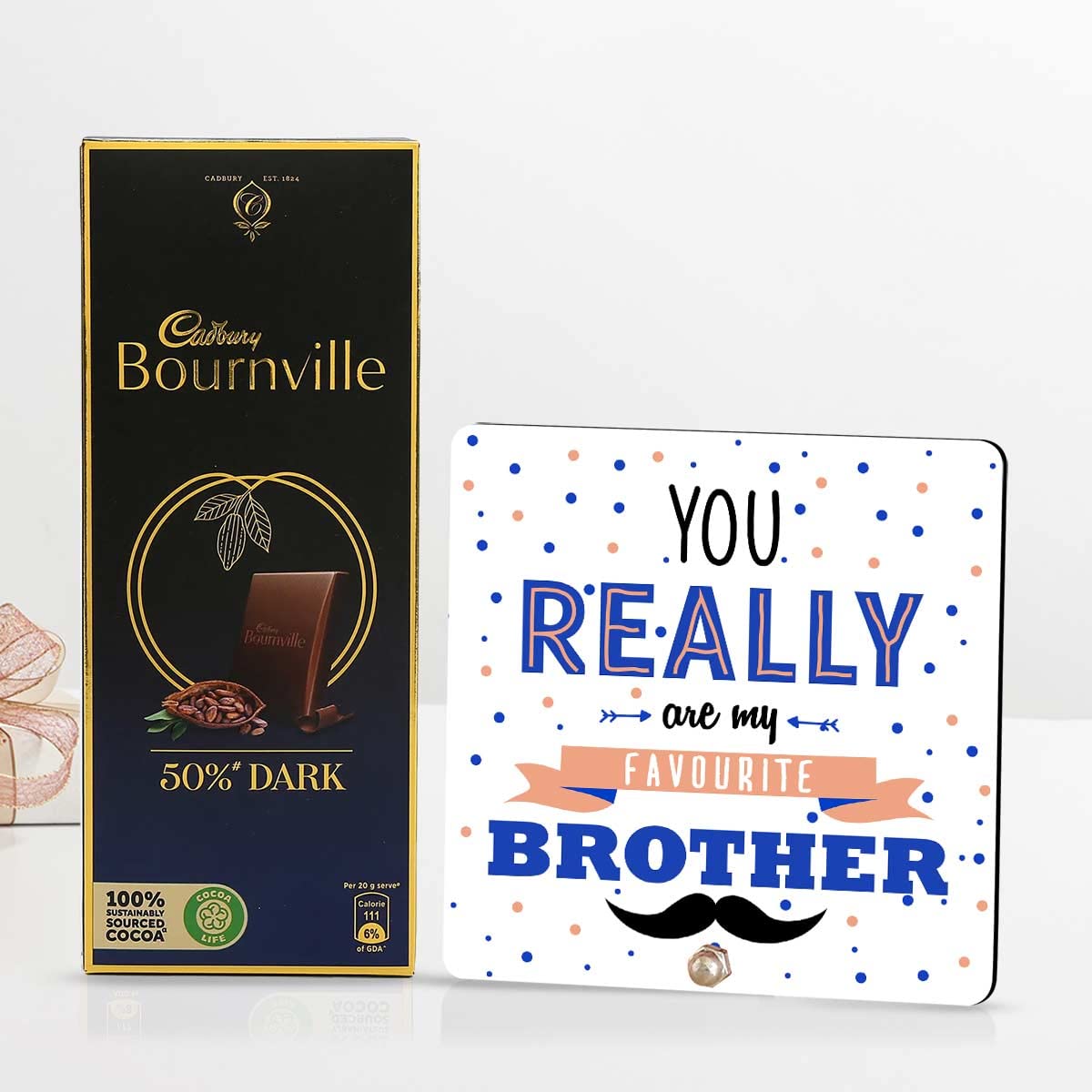 My Fav Brother Keepsake And Choco Rakhi Gift Hamper For Bro