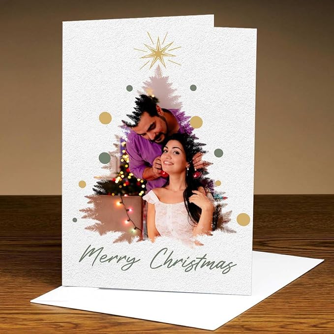 Personlised Merry Christmas Greeting Card