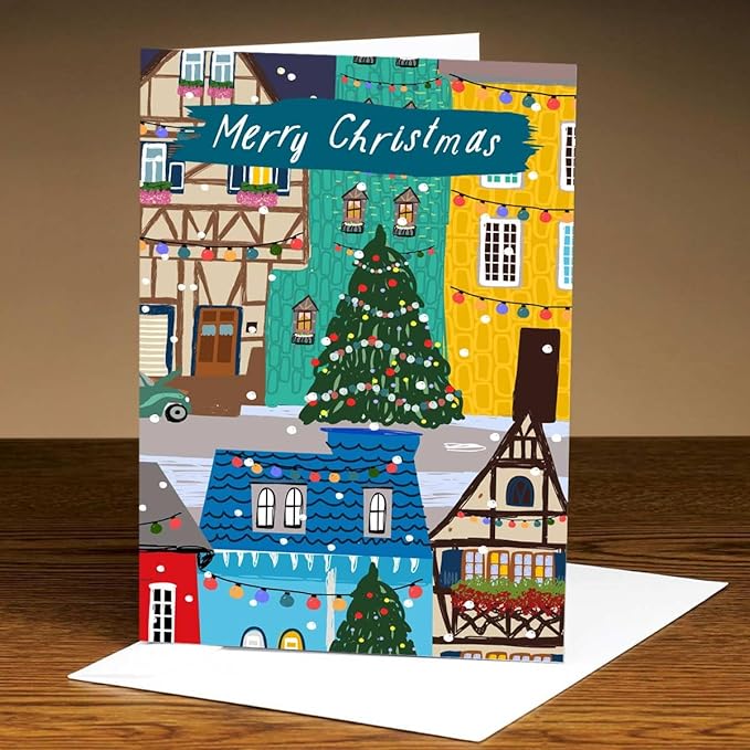 Jolly Wishes Christmas Greeting Card