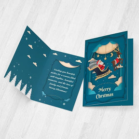 Santa & Sleigh Christmas Greeting Card
