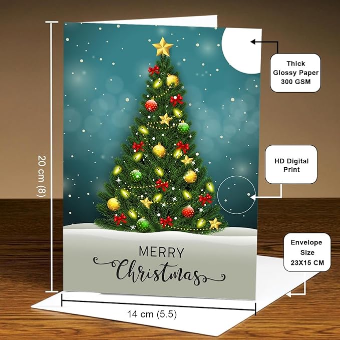 Christmas Tree Merry Chritmas Greeting Card-4
