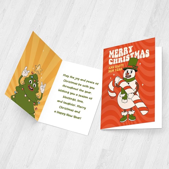 Cute Chilling Santa Merry Christmas Greeting Card-2