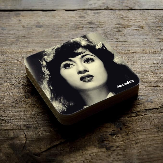Classic Bollywood Blockbuster Actress Printed Coasters Set of 6
