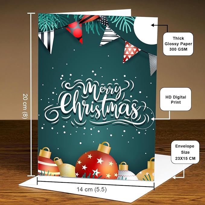 Cheerful Chimes Christmas Greeting Card-4