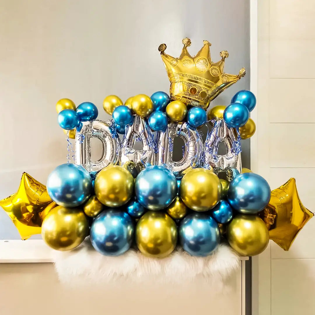 Balloon Wall Decoration For Grand Dad 1