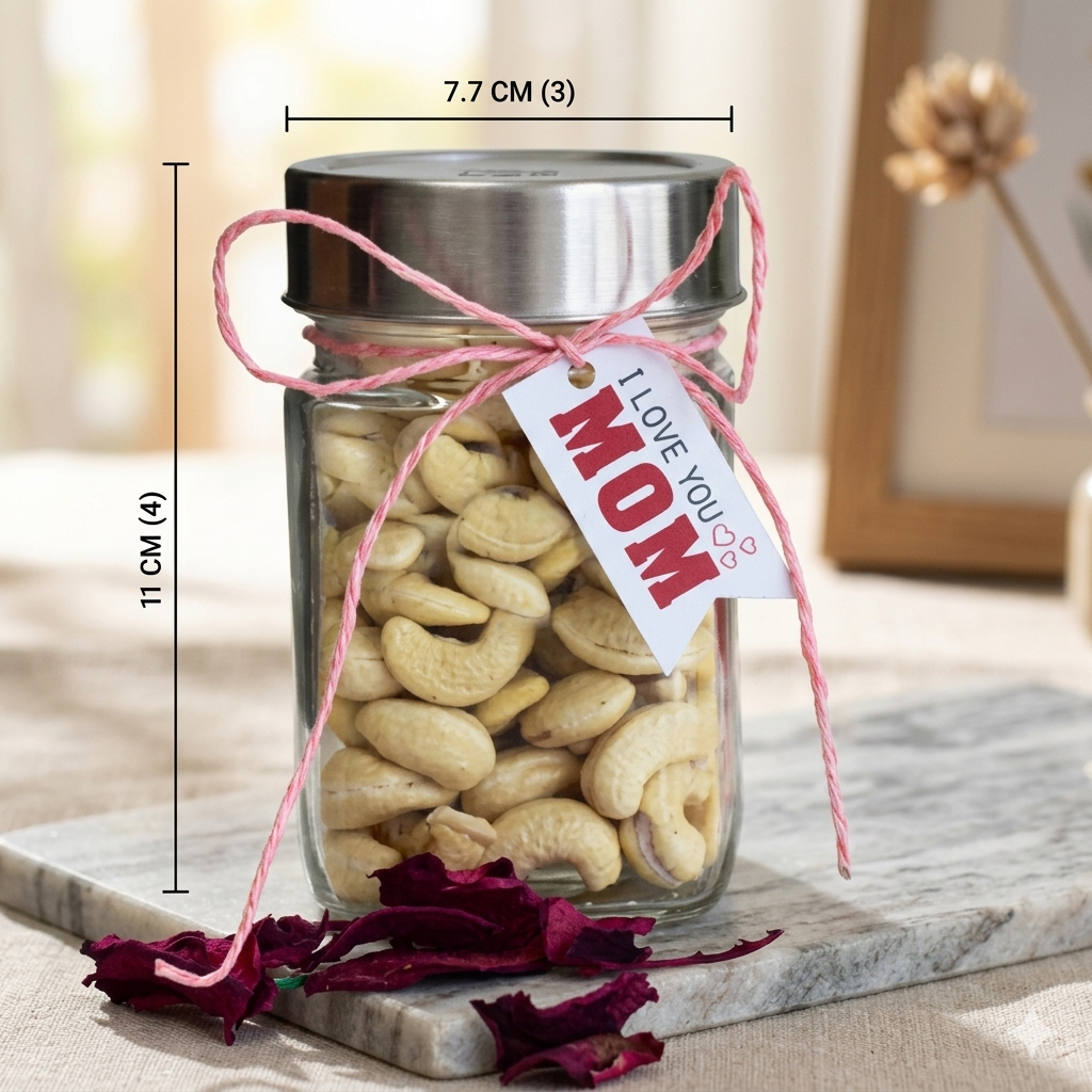 Cashew Nuts And Teddy Gift Hamper For Mom