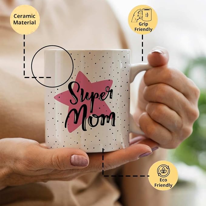 Super Mom Ceramic Coffee Mug for Mother