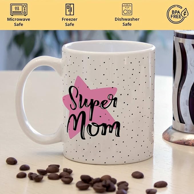 Super Mom Ceramic Coffee Mug for Mother