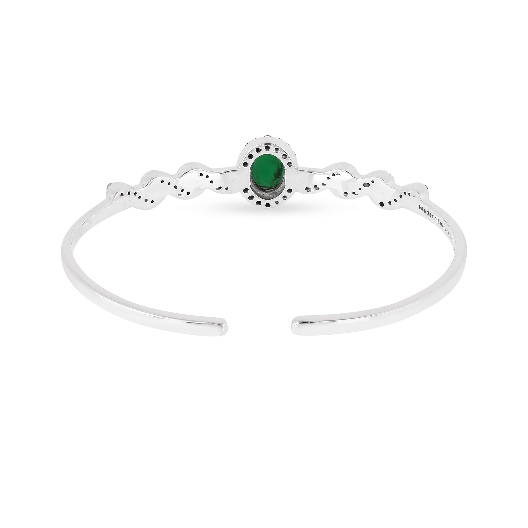 Green Onyx Gemstone 925 Silver Bracelet