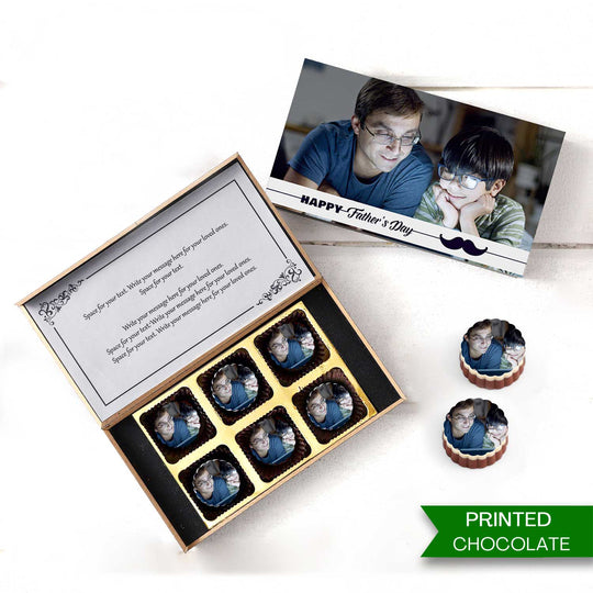 Personalized Happy Father's Day Photo Chocolates Gift Box For Dad 1