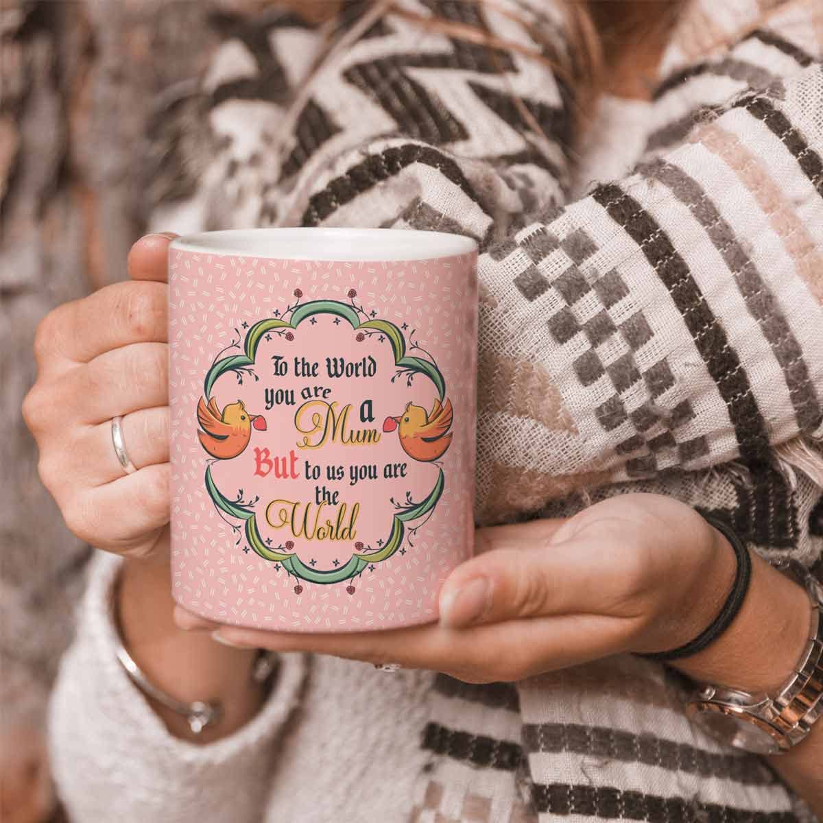 Mum Means World Ceramic Coffee Mug Gift For Mom