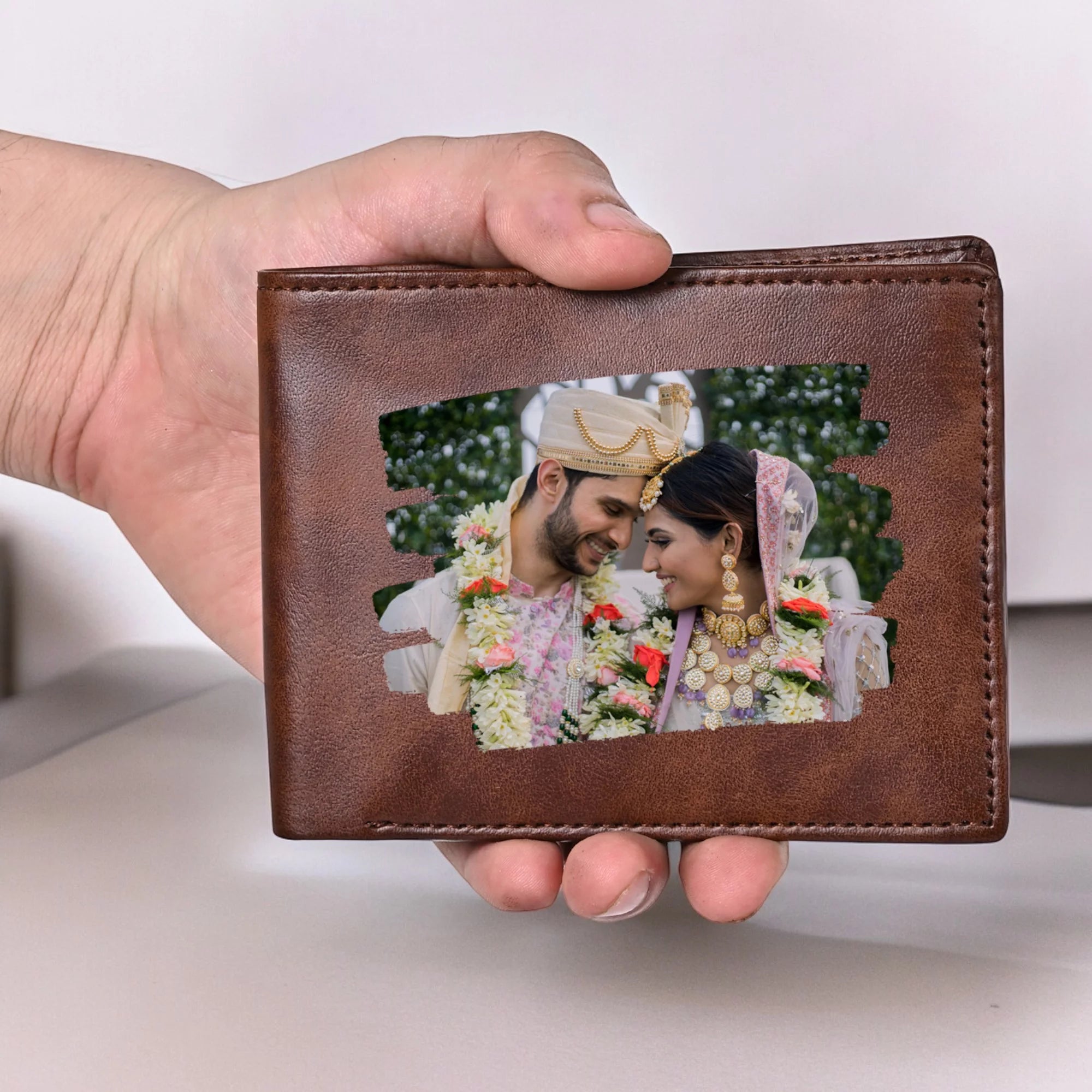 Classic Brown Personalized Photo Wallet For Men classic-brown-personalized-photo-wallet-for-men
