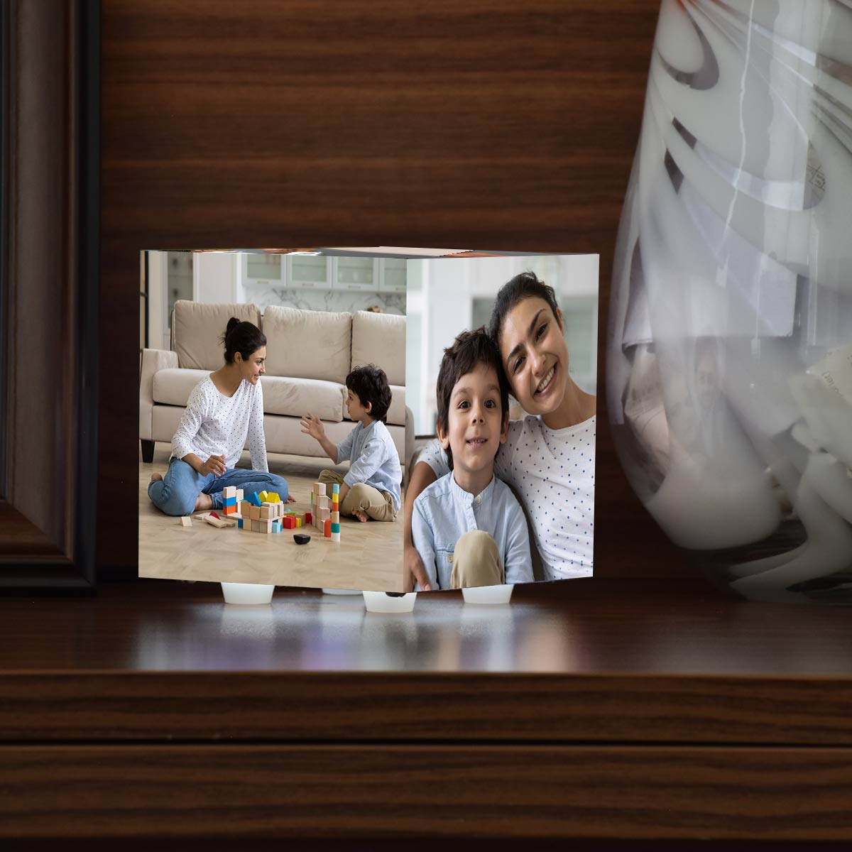 Personalised Baby Mini Cube Lamp