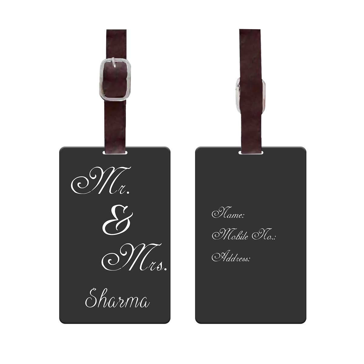 Personalised Mr. & Mrs. Luggage Tag
