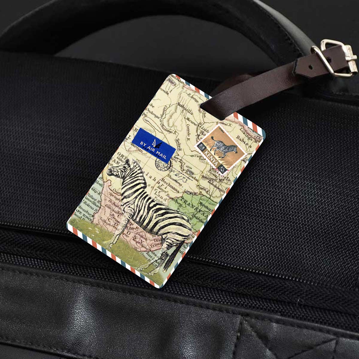 Personalised Africa Luggage Tag