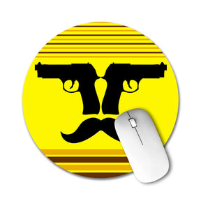 Gun Moustache Mousepad