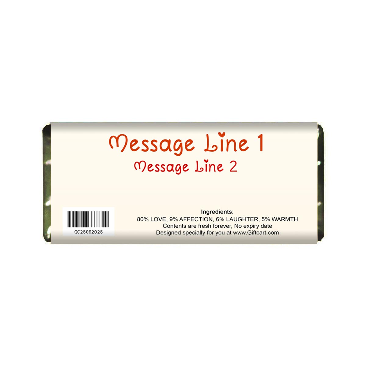 Personalised Chocolate Bar