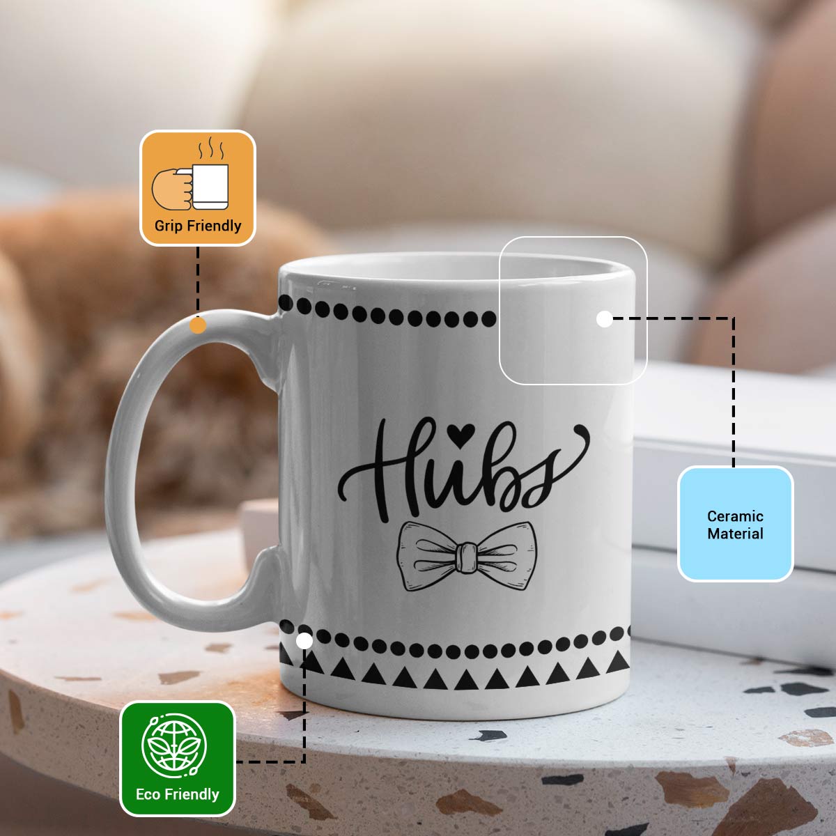 Personalized Hubs & Wifey Couple Coffee Mug Set of 2 for Valentine's Day-6