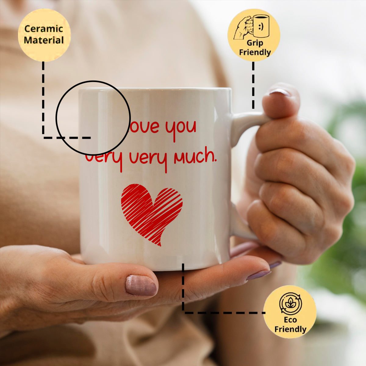 I Love You Very Very Much Valentine's Day Coffee Mug for Couple-3