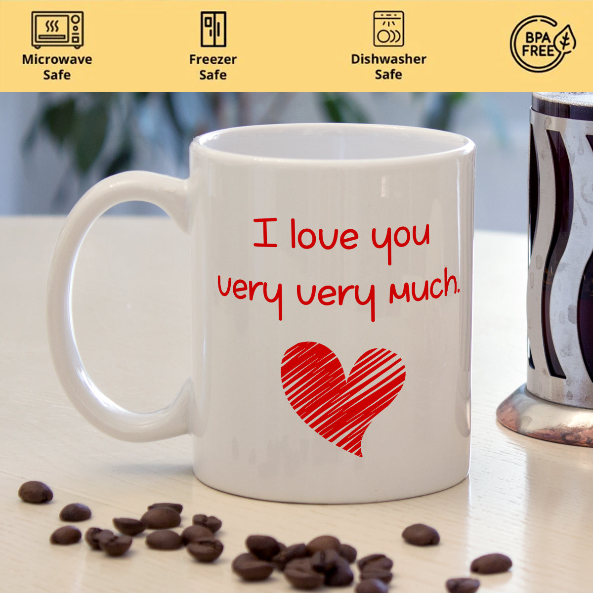 I Love You Very Very Much Valentine's Day Coffee Mug for Couple-2