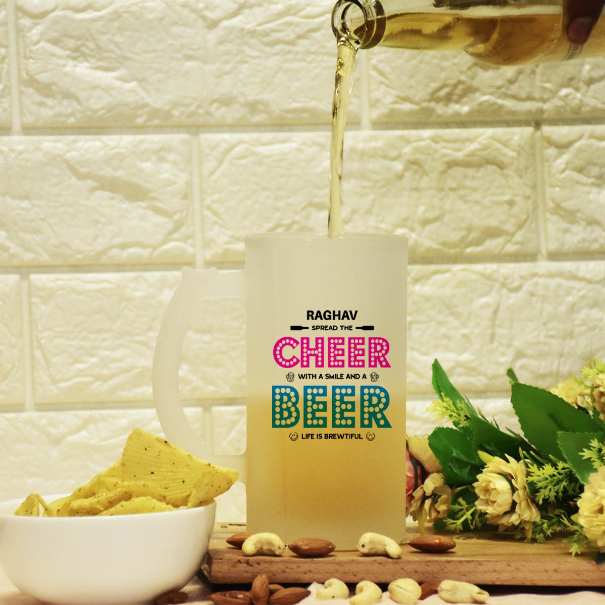 Personalised Cheer Beer Mug