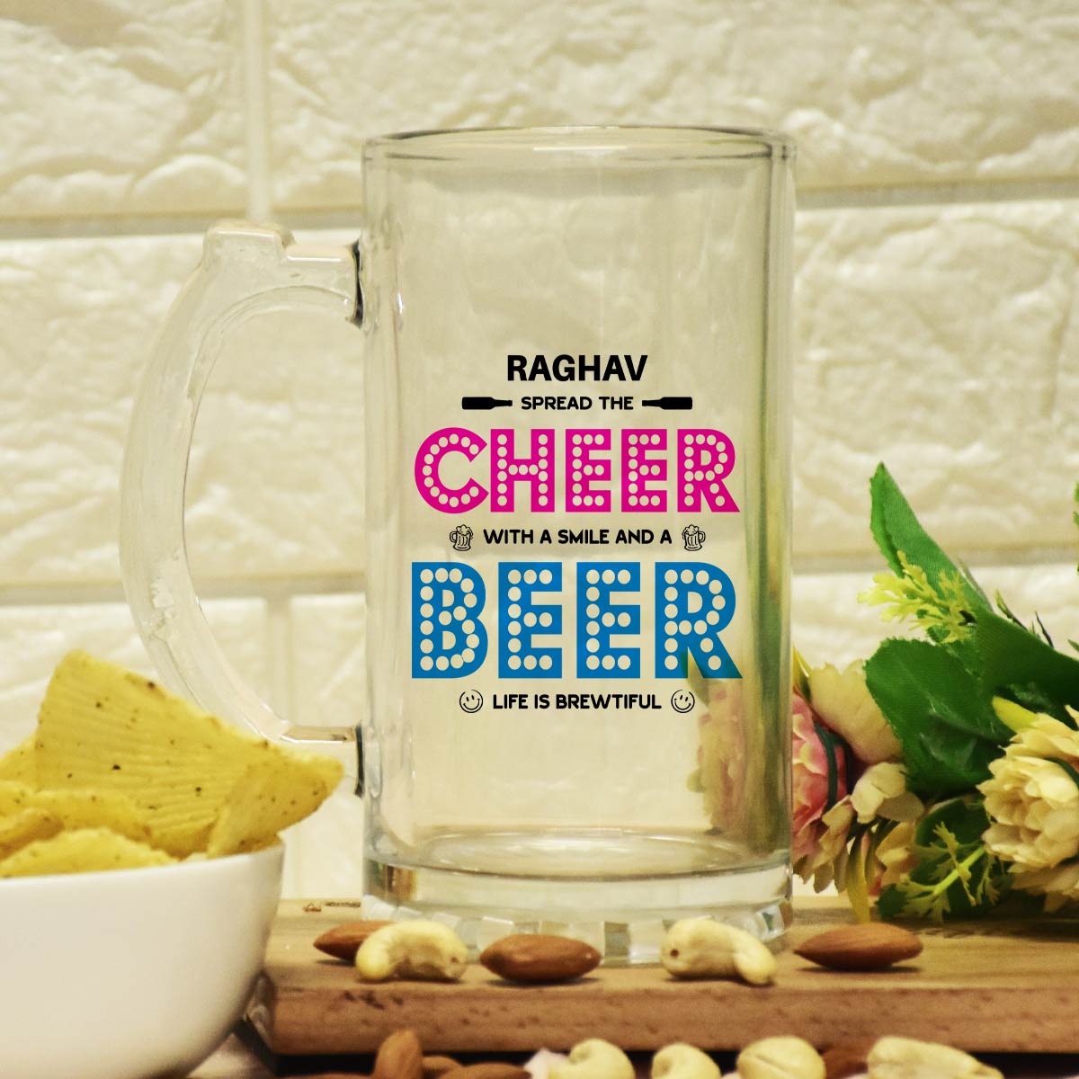 Personalised Cheer Beer Mug