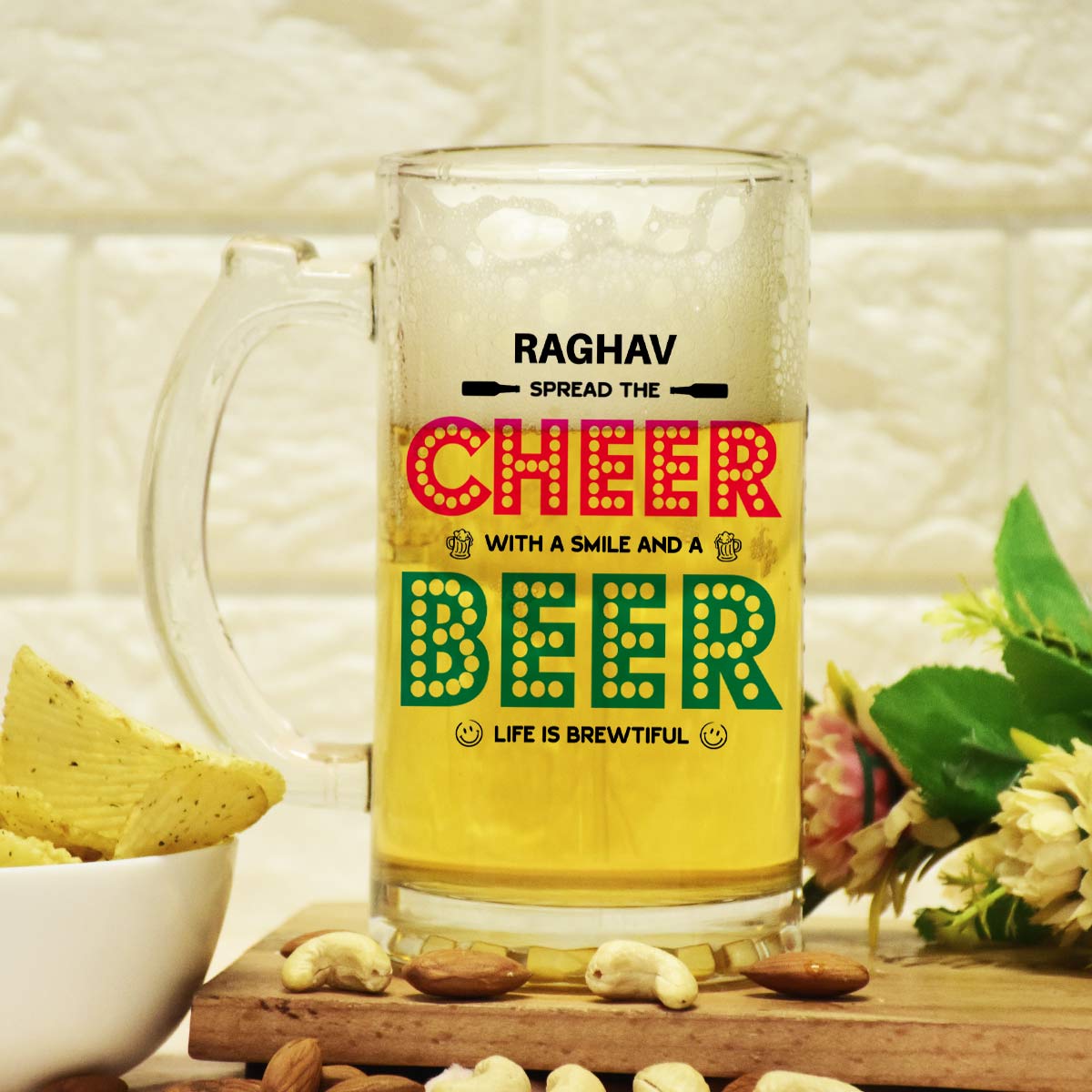 Personalised Cheer Beer Mug