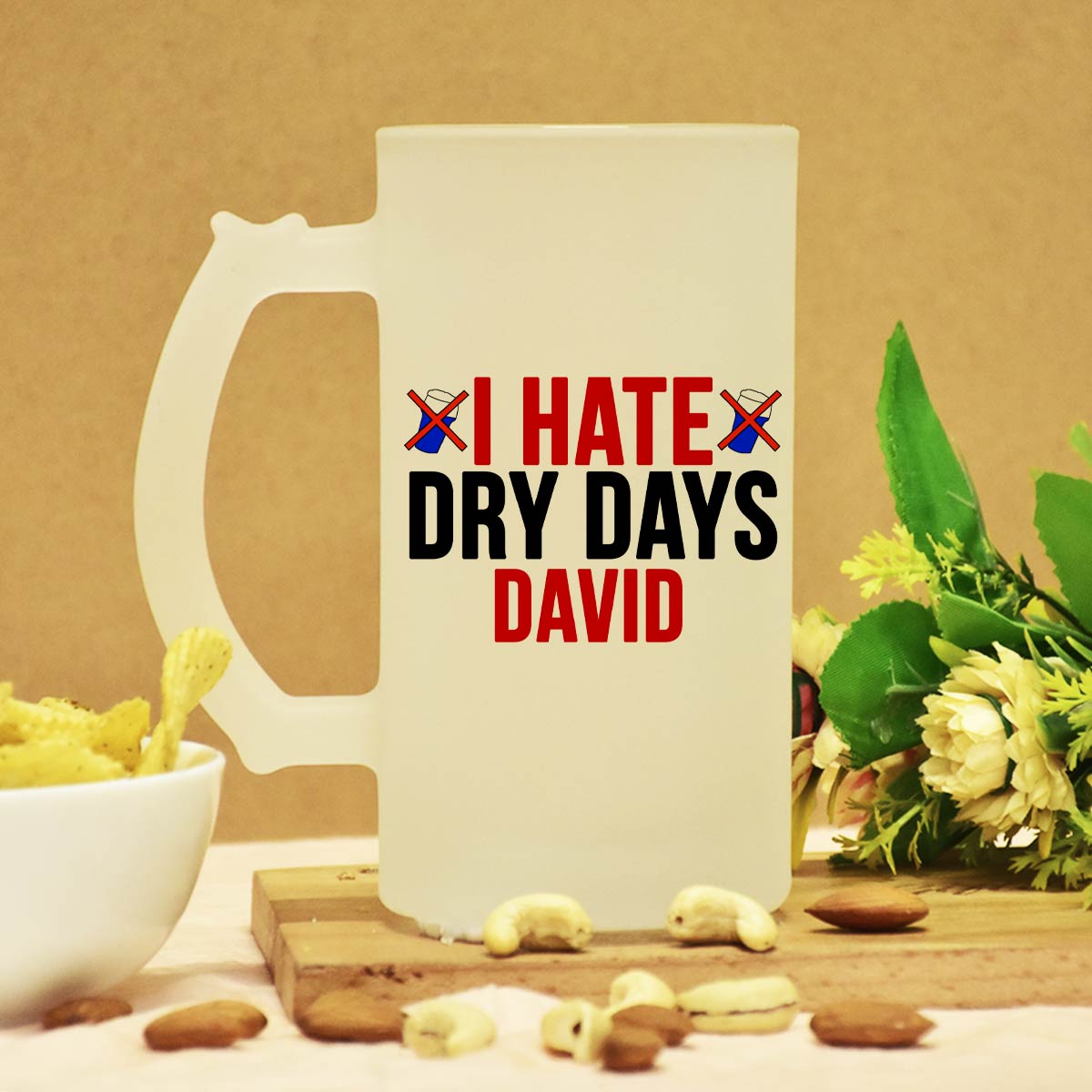 Personalised I Hate Dry Days Beer Mug
