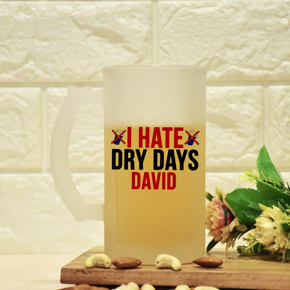 Personalised I Hate Dry Days Beer Mug