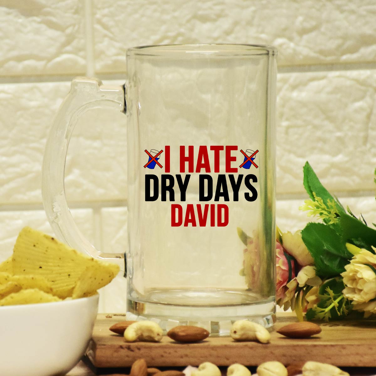 Personalised I Hate Dry Days Beer Mug