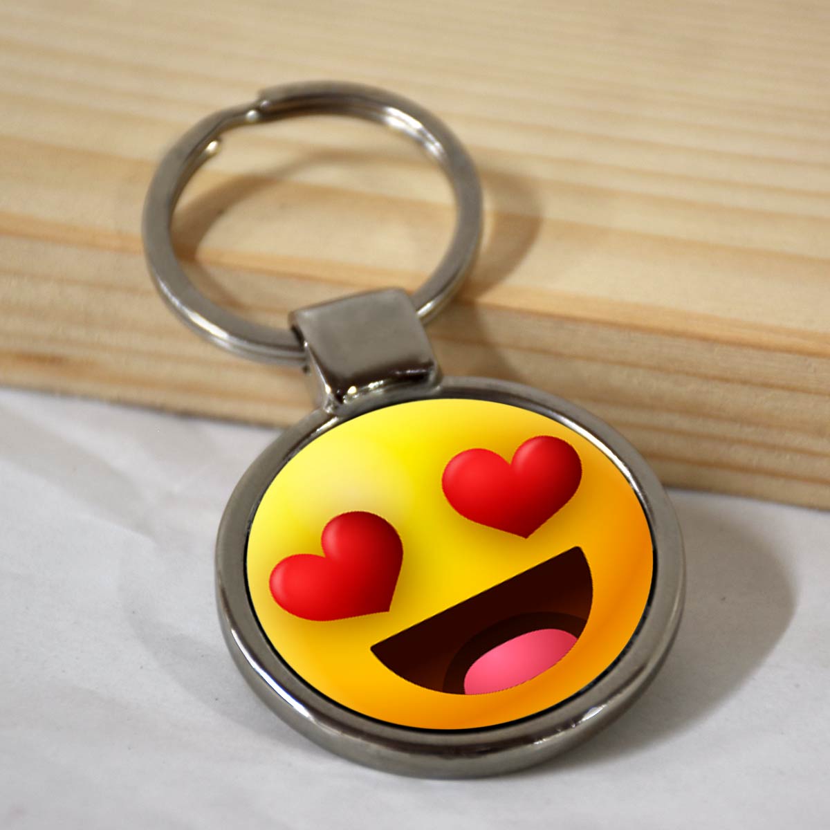 Emoji Smiley Metal Keychains-1
