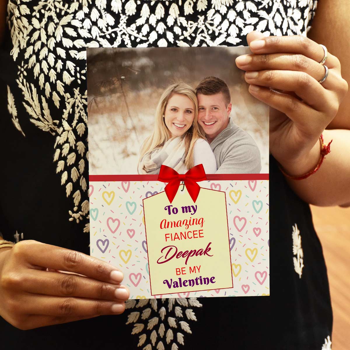 Personalised Be My Photo Love Greeting Card