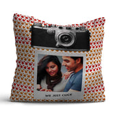 Personalized We Just Click Photo Cushion Gift For Couple