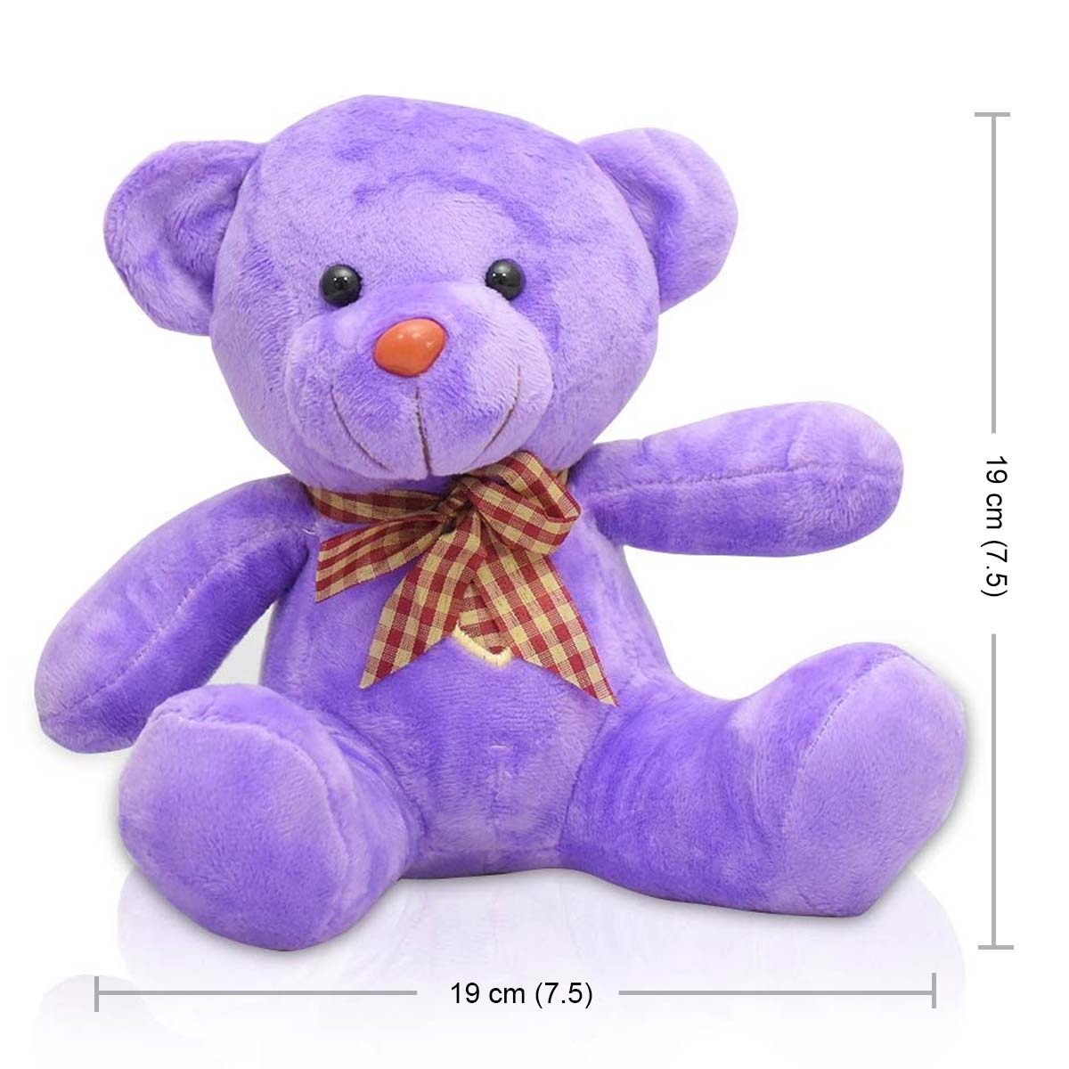 Purple Soft Teddy Bear for Valentine's Day (19cm)