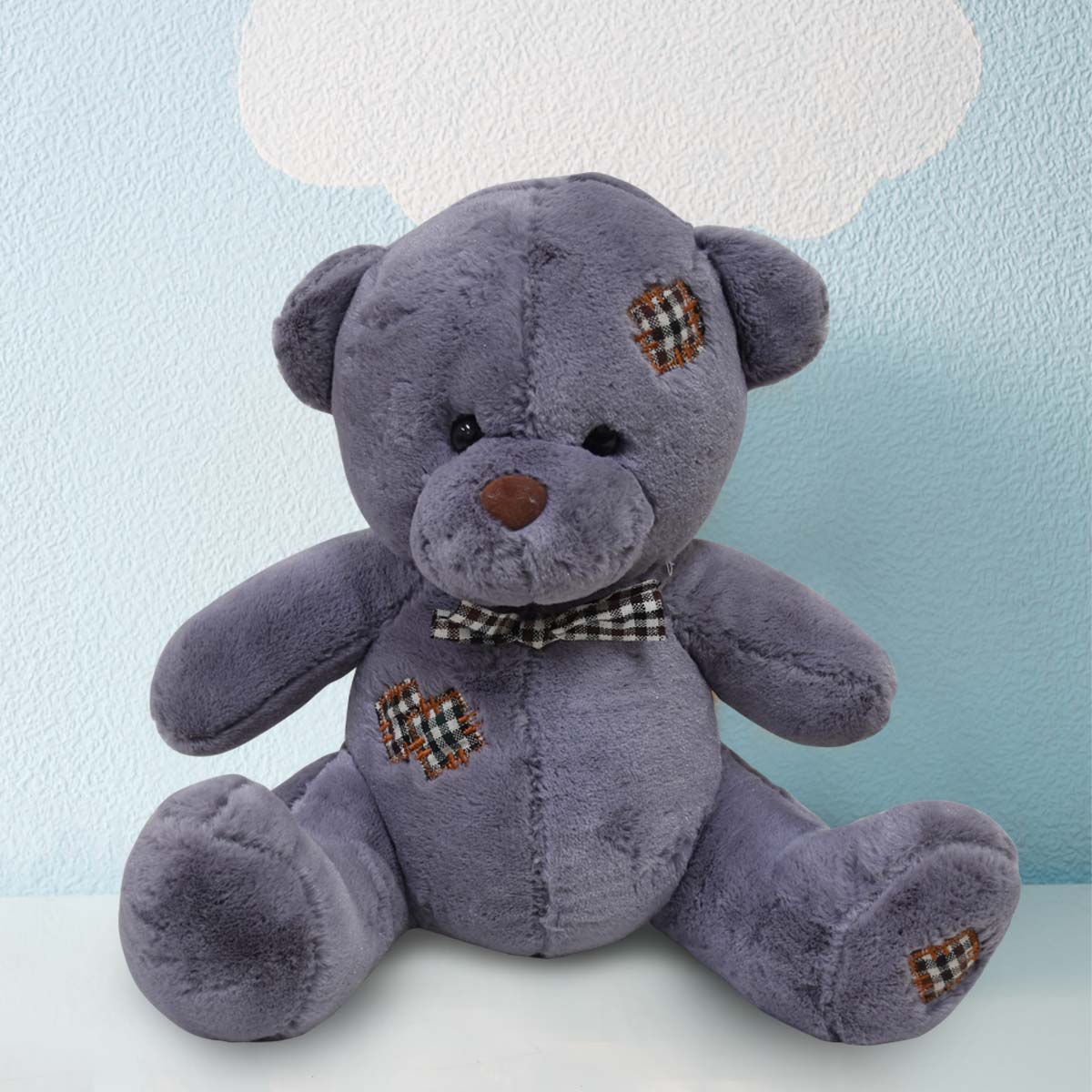 Grey Soft Teddy Bear for Valentine's Day (20cm)
