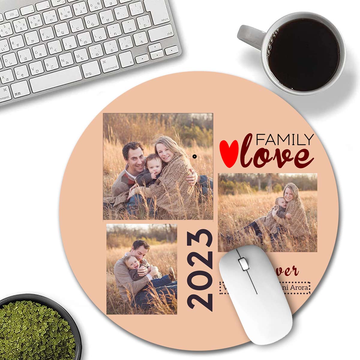 Personalised Forever Family Love - Mouse Pad