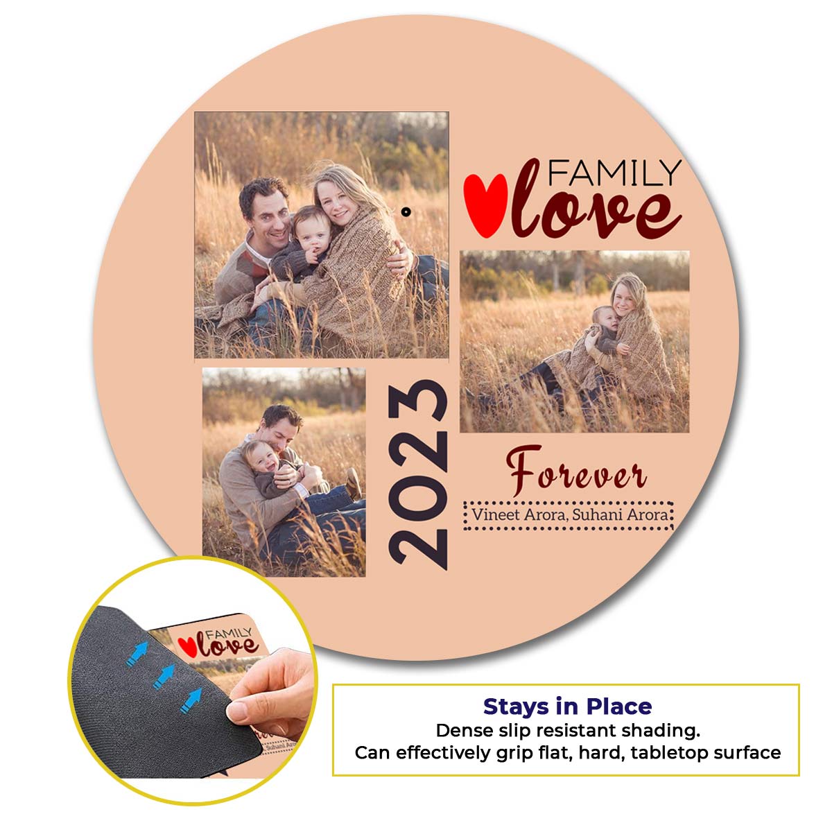 Personalised Forever Family Love - Mouse Pad