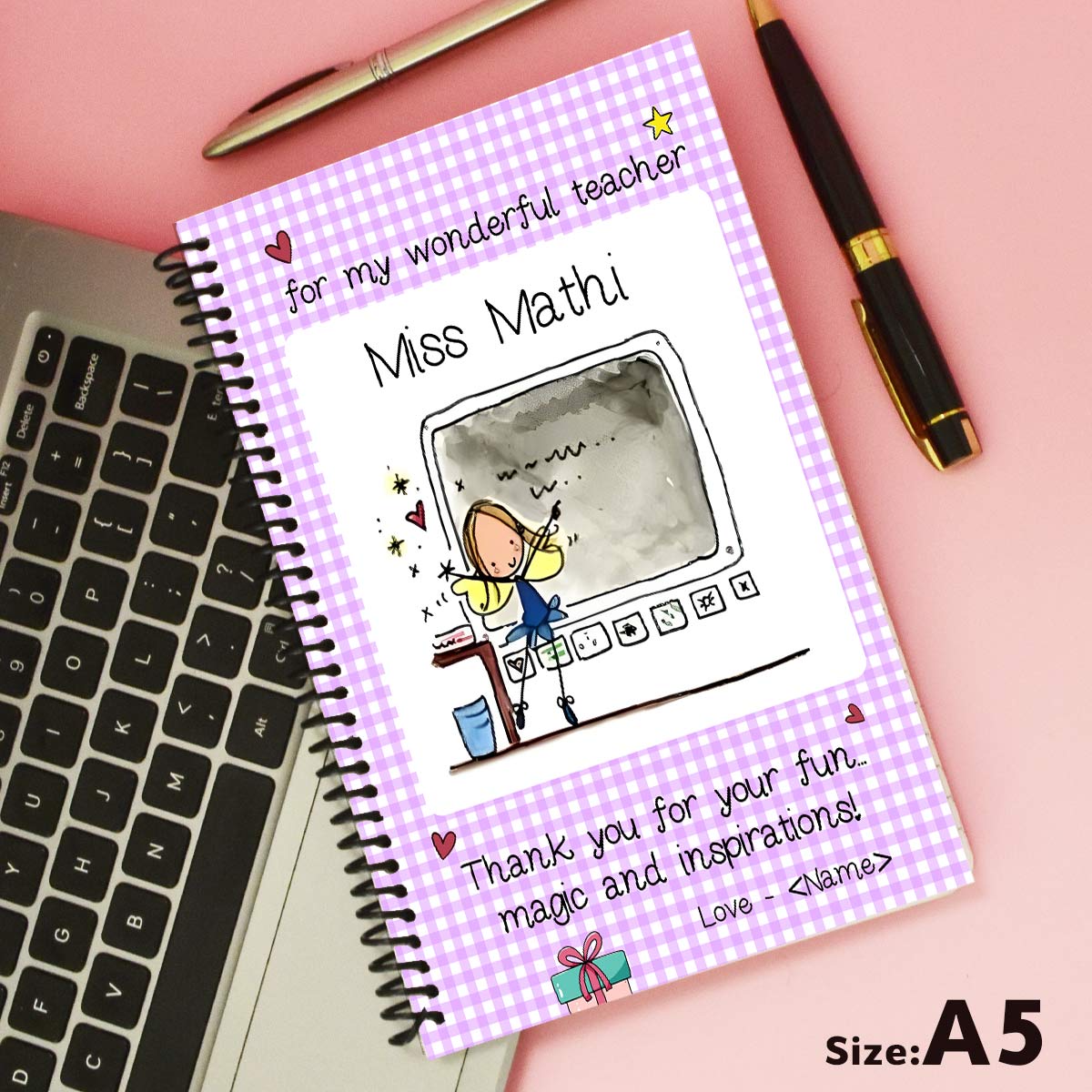 Personalised Notebook - Wonderful Teacher
