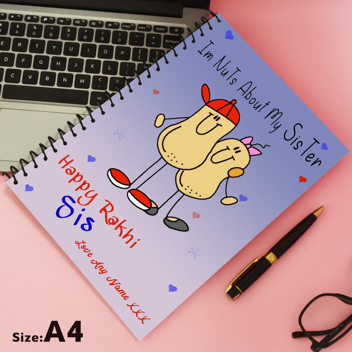 Personalised Nuts About Sister Notebook