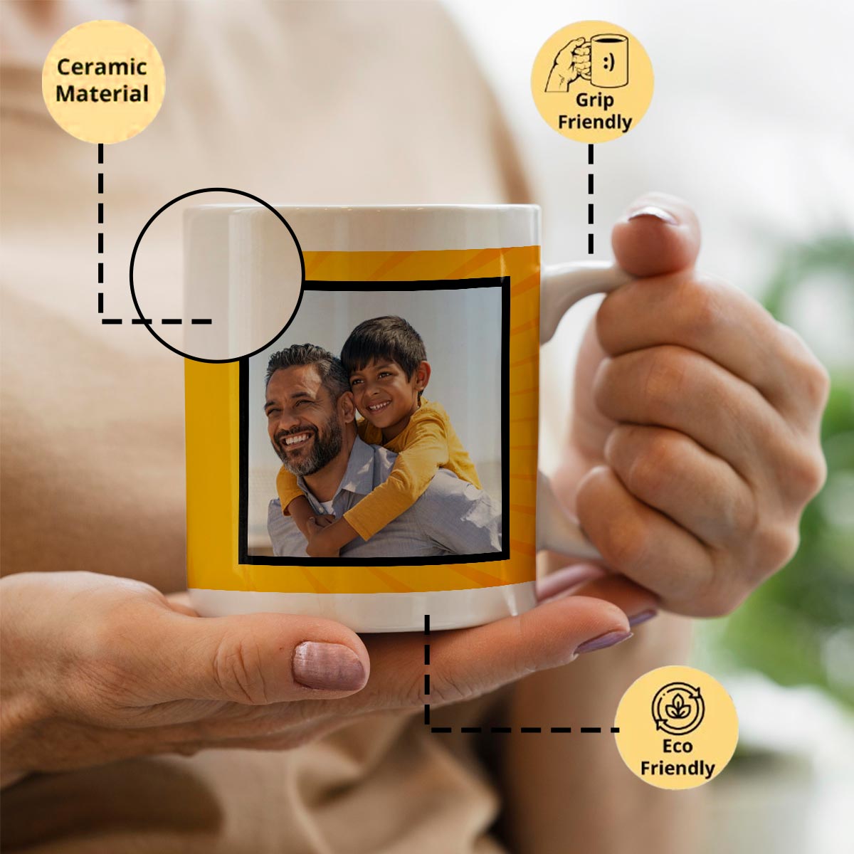 Customized Love U Dad Photo Coffee Mug Gift For Father's Day 3
